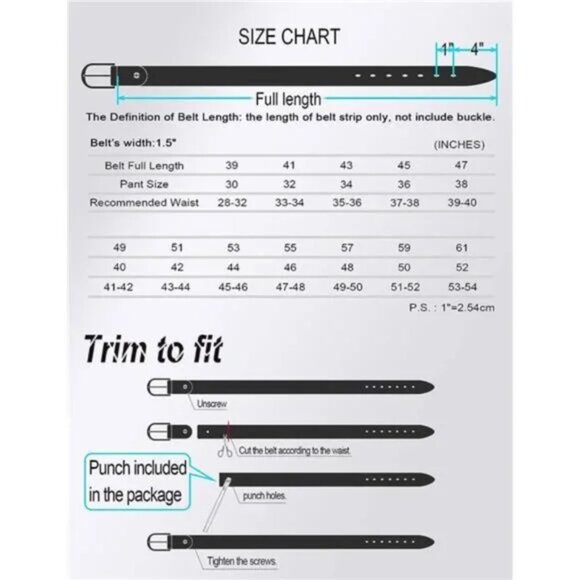 Men's Full Grain Leather Belt,100% Italian Real Solid Leather, Coffee - Picture 6 of 7